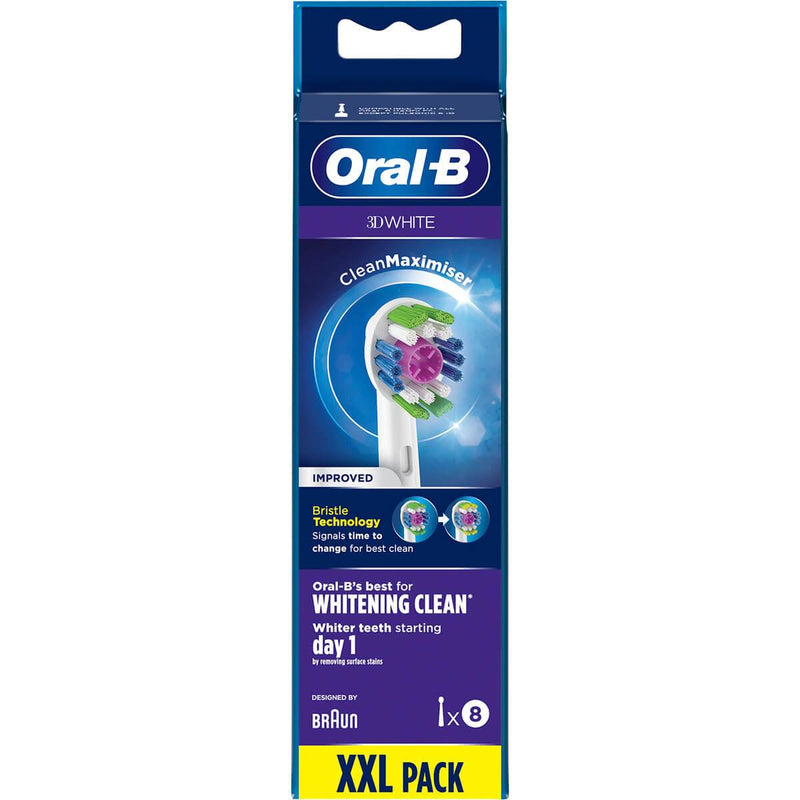 Oral B Oral-B 3D White Power Toothbrush Refill Heads (8 Pack)